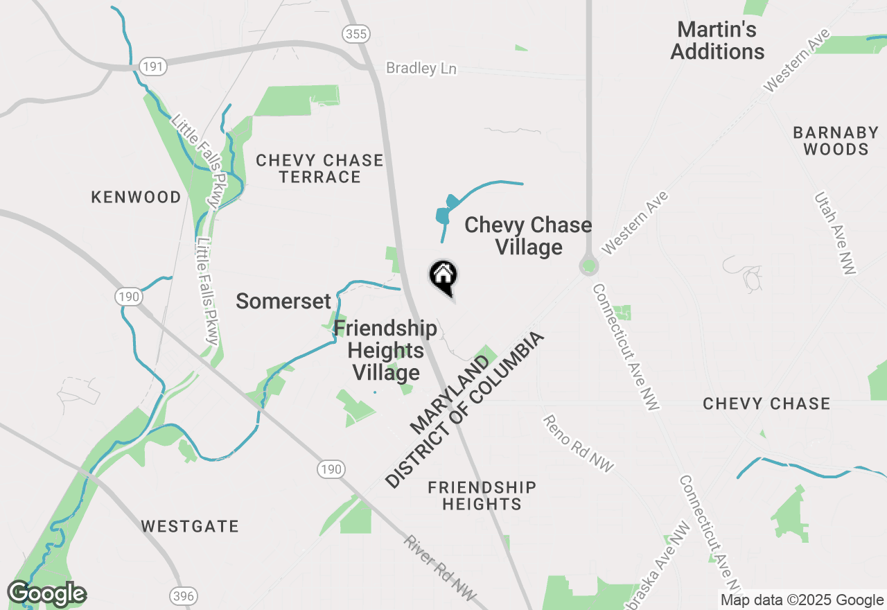 Map of 5504 Park Street, Chevy Chase, MD 20815