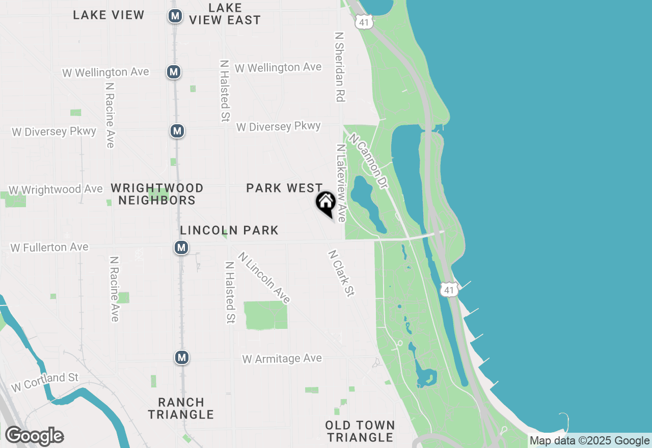 Map of 445 W Arlington Place #2W, Chicago, IL 60614