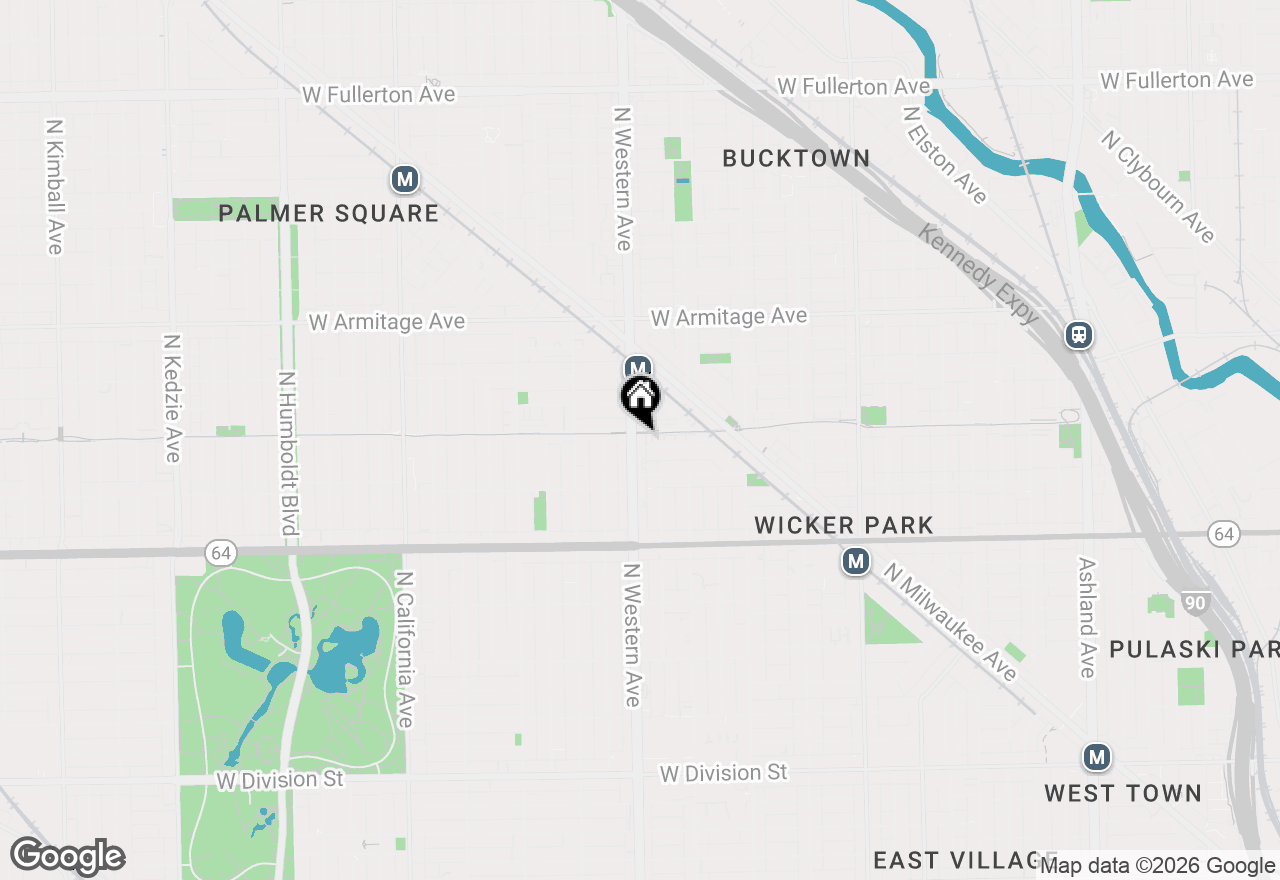 Map of 1751 N Western Avenue #304, Chicago, IL 60647