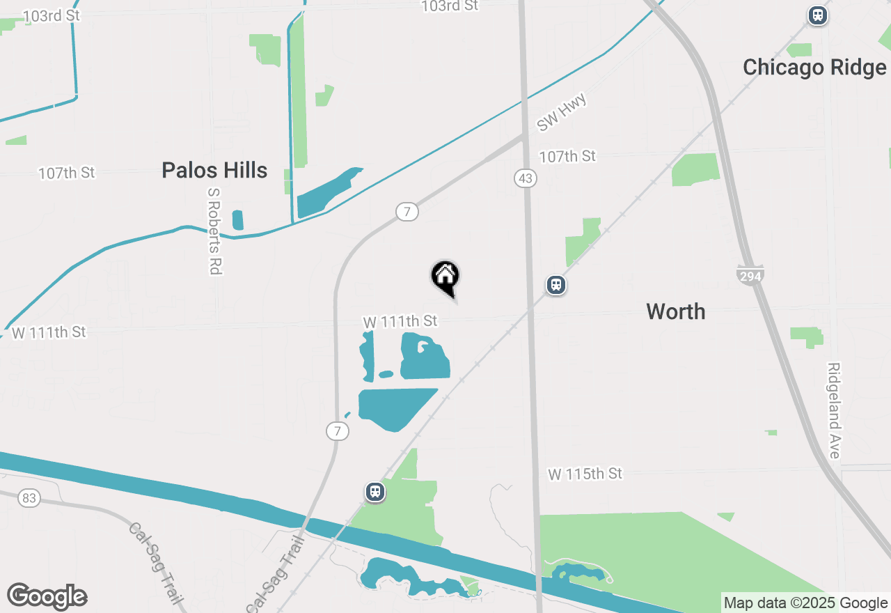 Map of 7408 W 111th Street #309, Worth, IL 60482