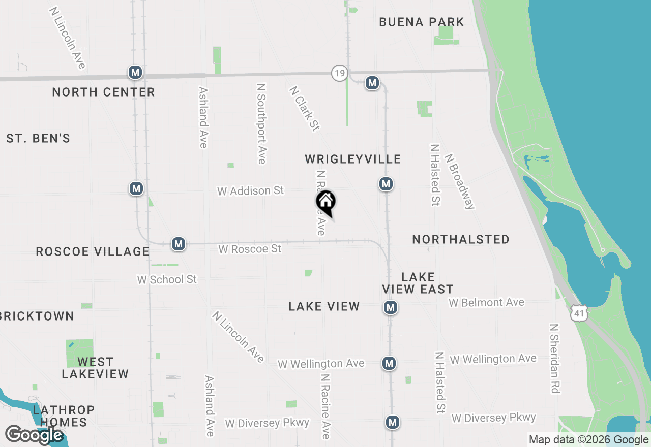 Map of 3453 N Racine Avenue #1N, Chicago, IL 60657