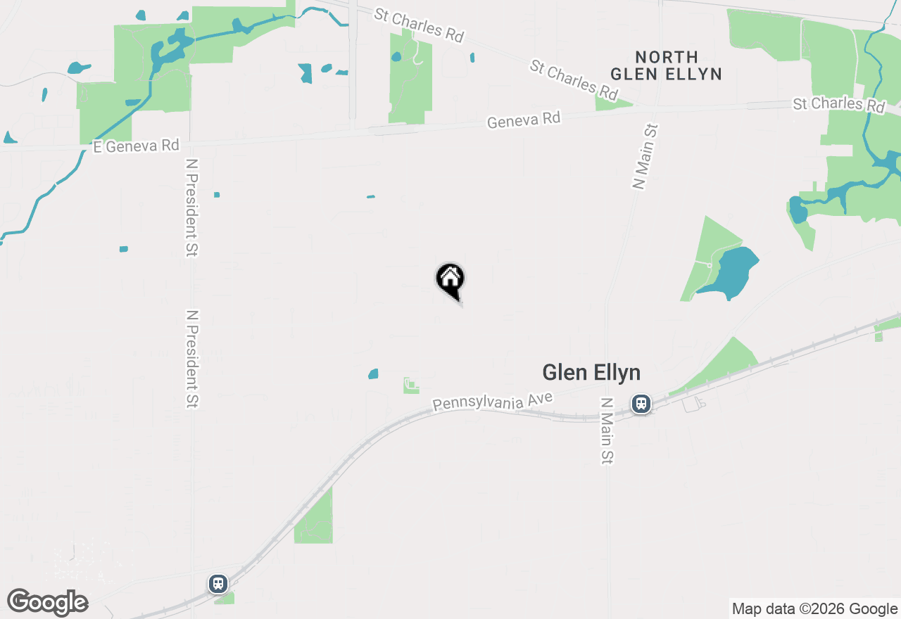 Map of 323 Hawthorne Boulevard, Glen Ellyn, IL 60137