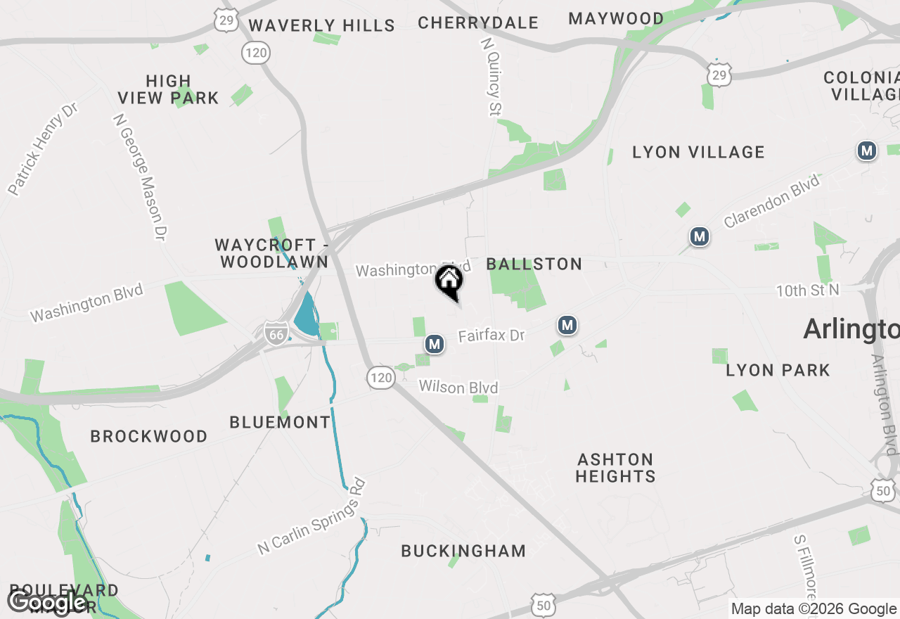 Map of 1035 N Stafford Street, Arlington, VA 22201