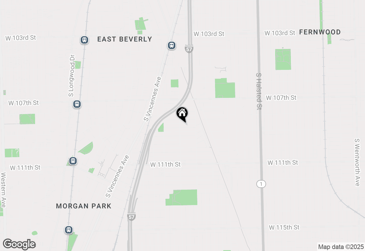 Map of 1255 W 108th Place, Chicago, IL 60643