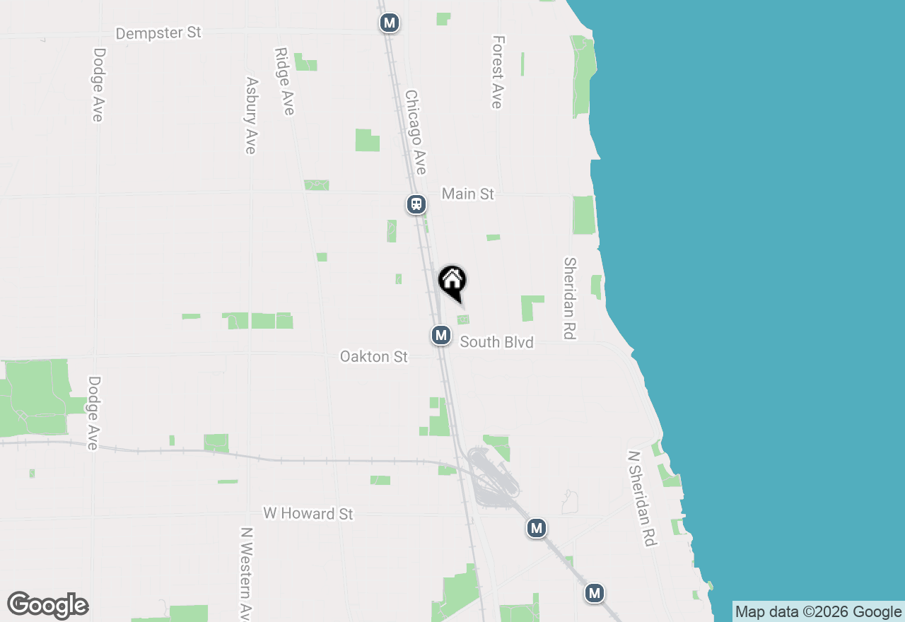 Map of 529 Chicago Avenue #F, Evanston, IL 60202