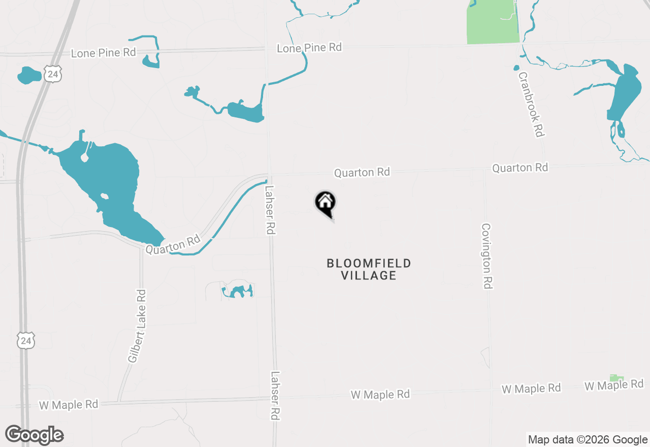 Map of 1257 Charrington Road, Bloomfield Hills, MI 48301