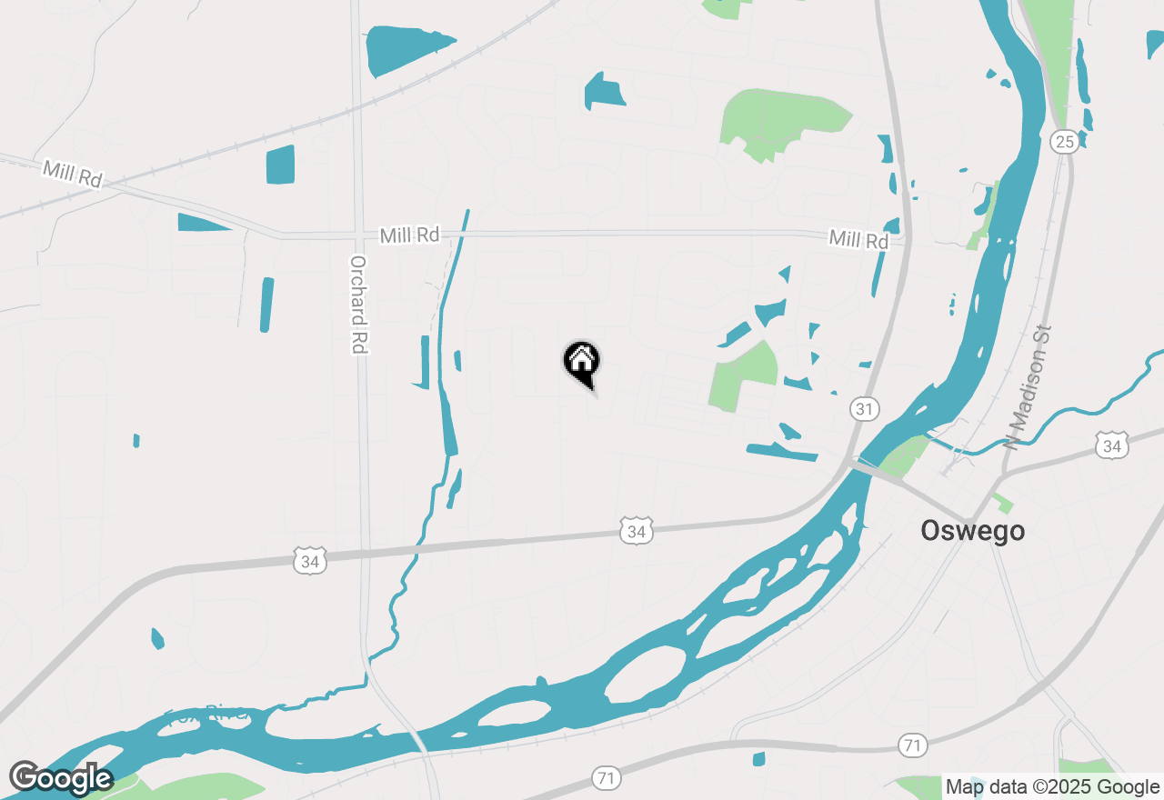 Map of 514 Bentson Street, Oswego, IL 60543