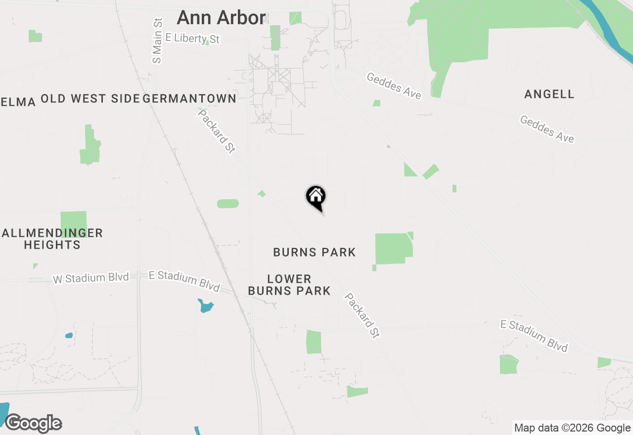 Map of 1124 Prospect Street, Ann Arbor, MI 48104