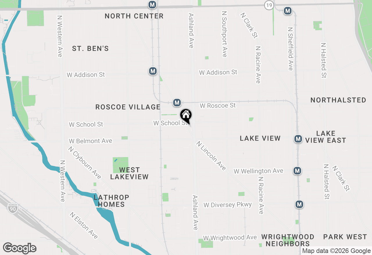 Map of 3250 N Lincoln Avenue #D, Chicago, IL 60657