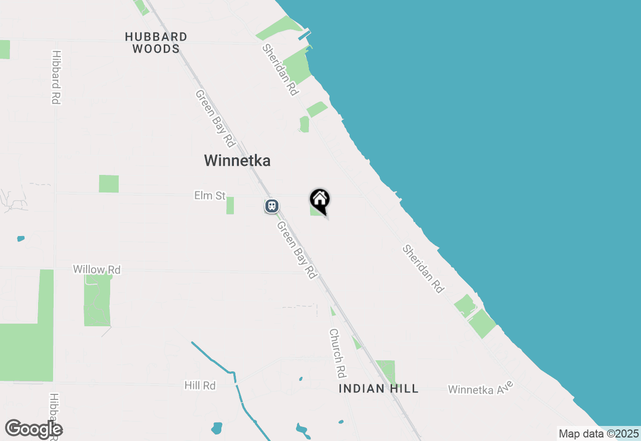 Map of 644 Oak Street, Winnetka, IL 60093