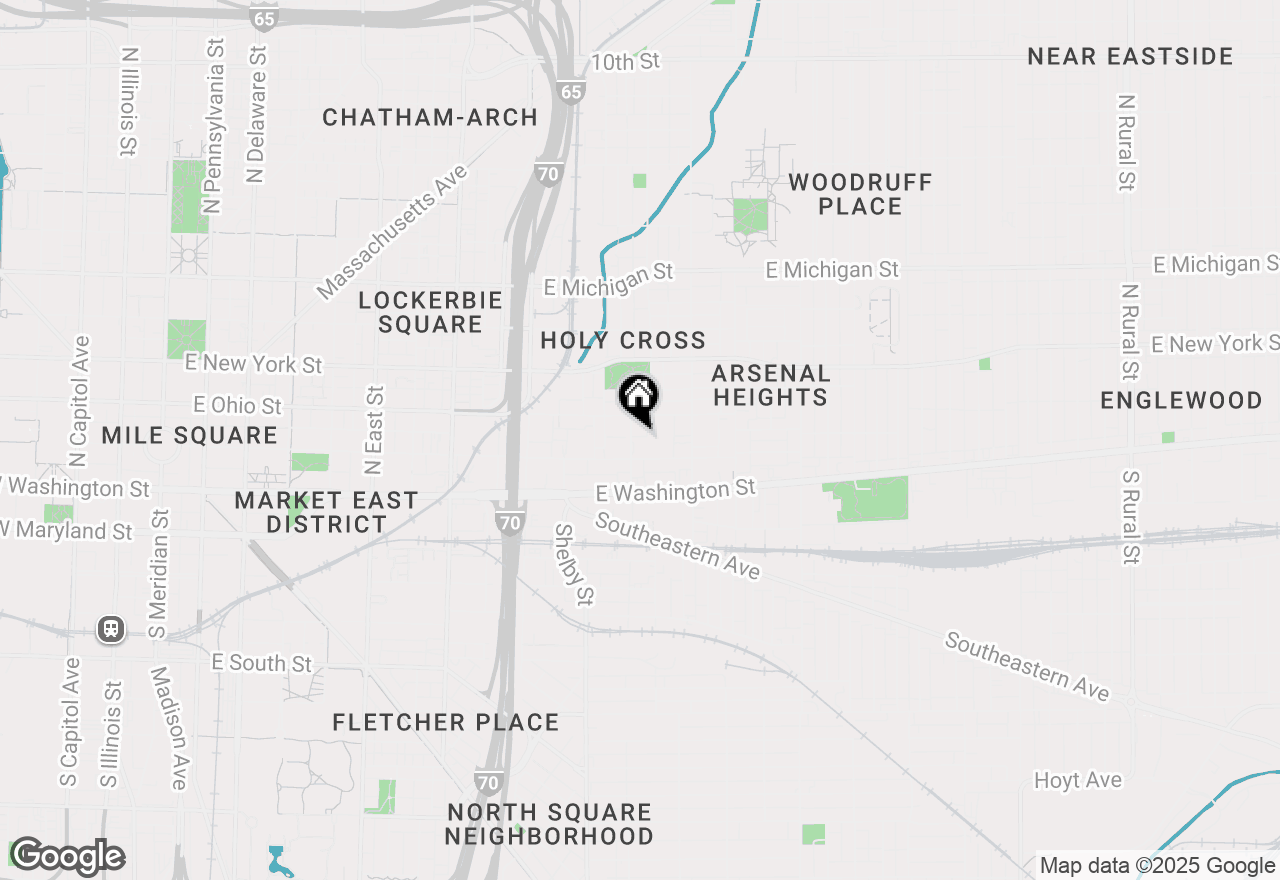 Map of 123 N Highland Avenue, Indianapolis, IN 46202