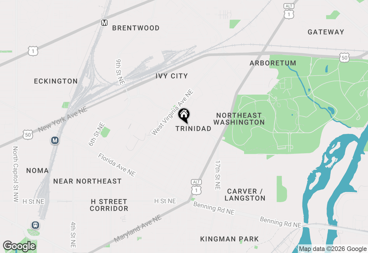 Map of 1239 Simms Place Ne #1, Washington, DC 20002