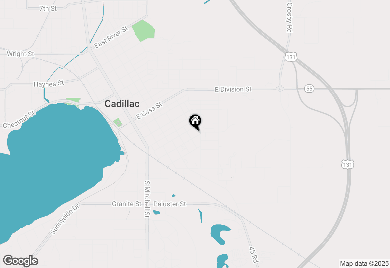 Map of 435 Evart Street, Cadillac, MI 49601