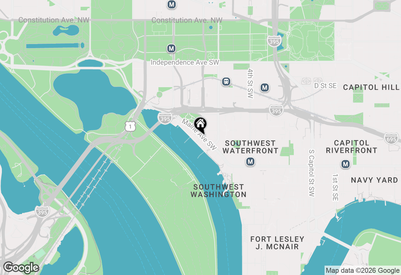 Map of 45 Sutton Square Sw #702, Washington, DC 20024