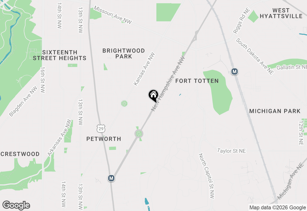 Map of 4622 New Hampshire Avenue Nw, Washington, DC 20011