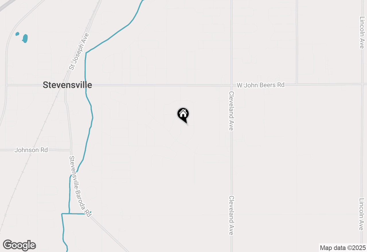 Map of 1990 Halsted Drive, Stevensville, MI 49127