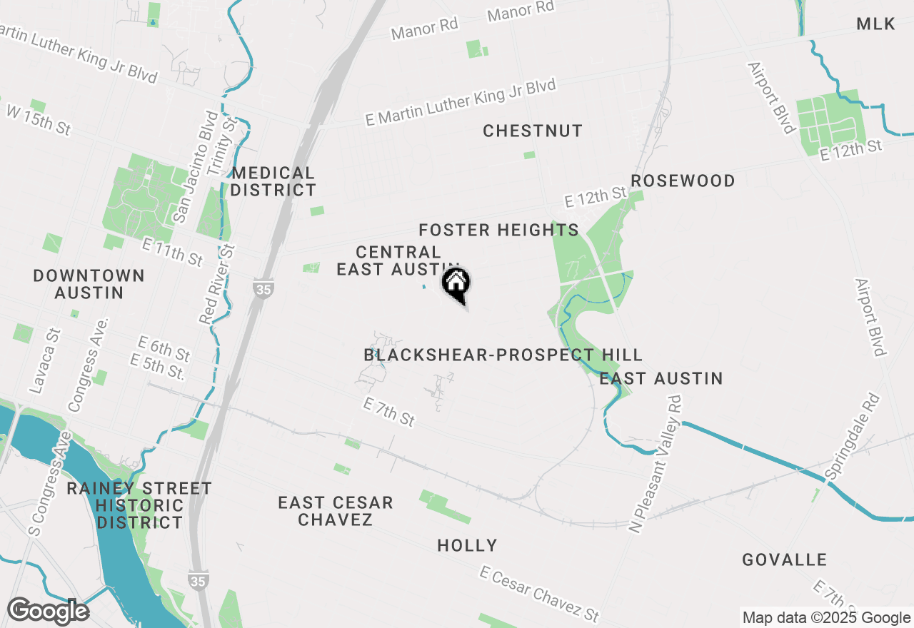 Map of 1134 Leona St, Austin, TX 78702