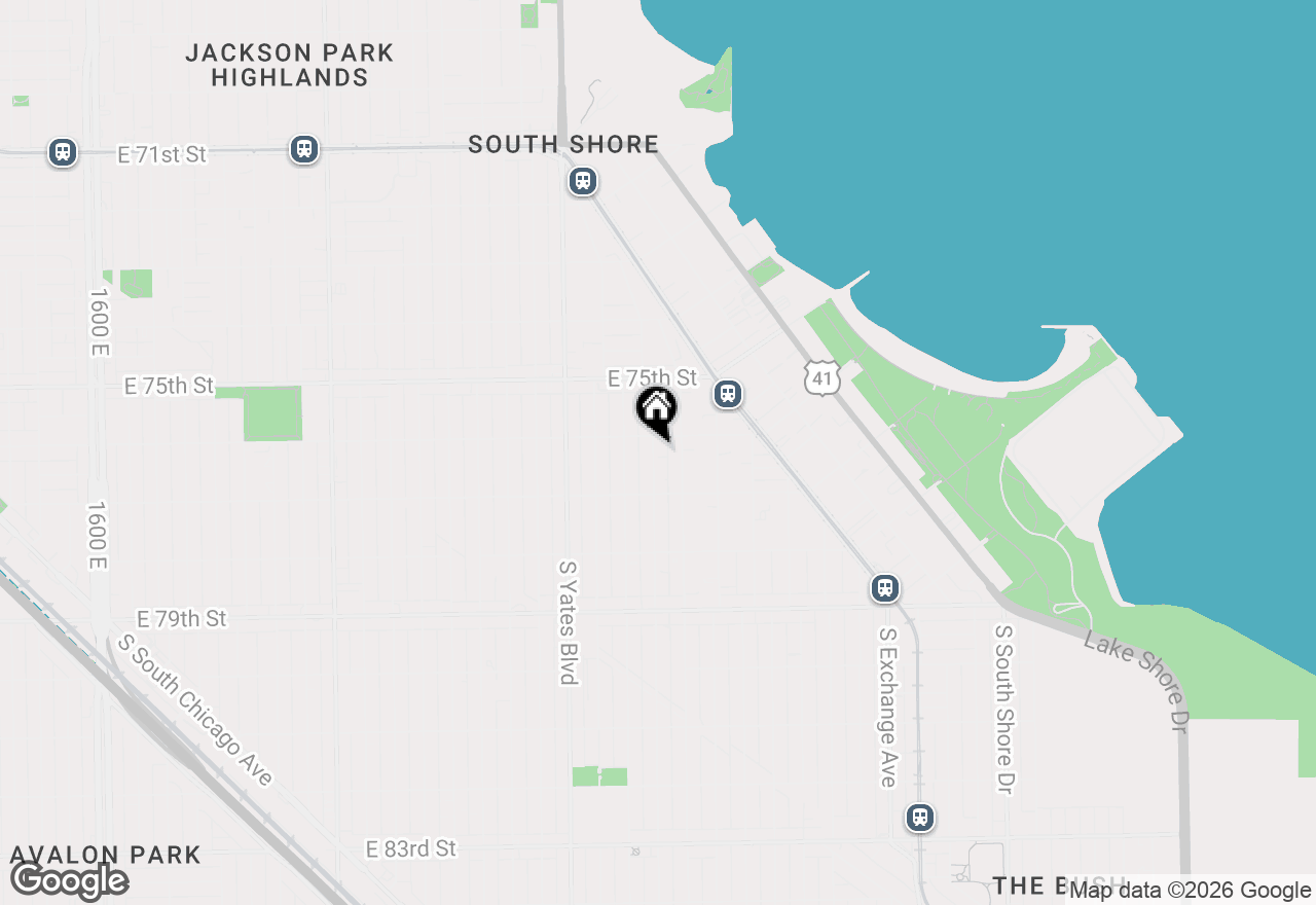 Map of 7615 S Kingston Avenue #2, Chicago, IL 60649