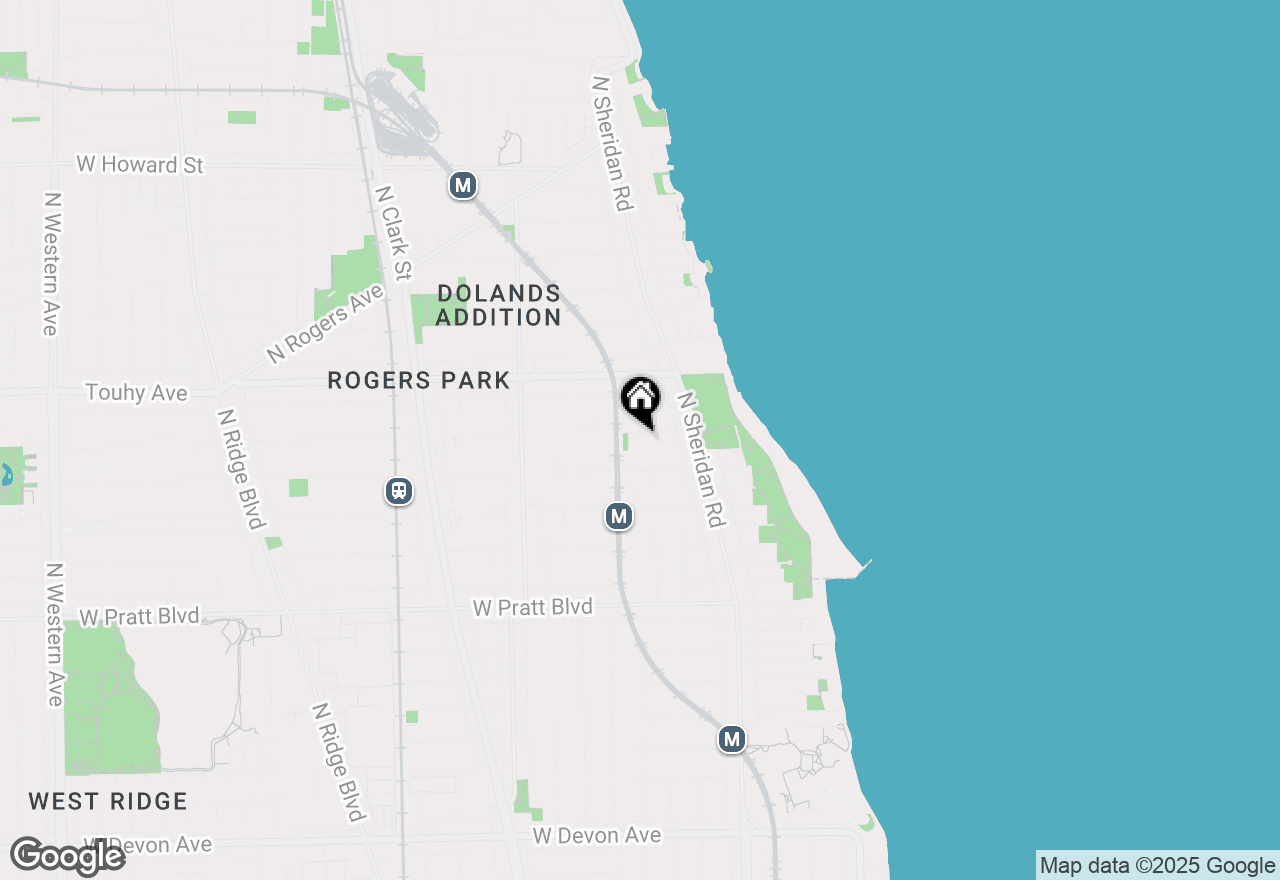 Map of 1358 W Greenleaf Avenue #3N, Chicago, IL 60626