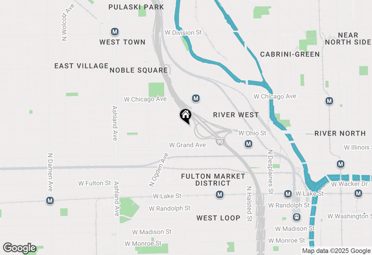 Map of 1157 W Erie Street #5W, Chicago, IL 60642