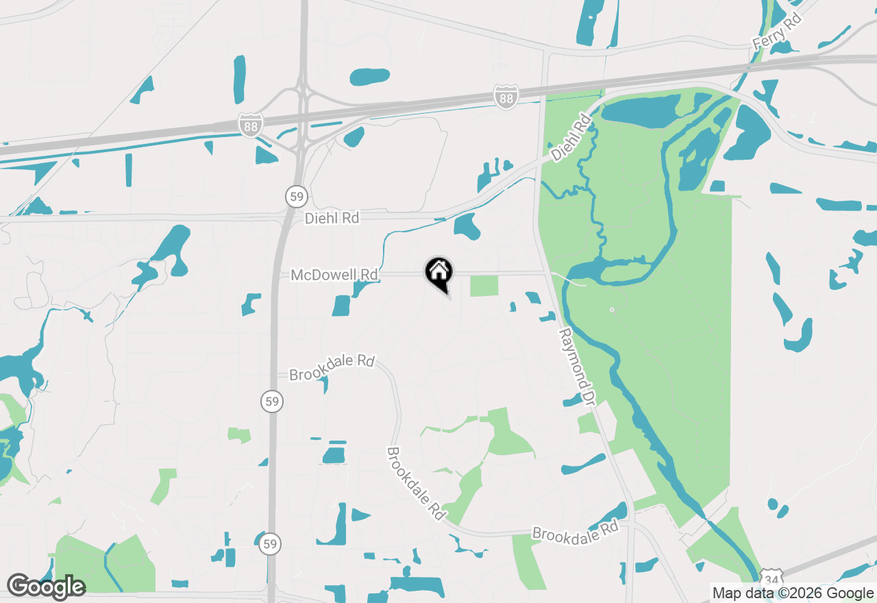 Map of 1617 Abby Drive, Naperville, IL 60563