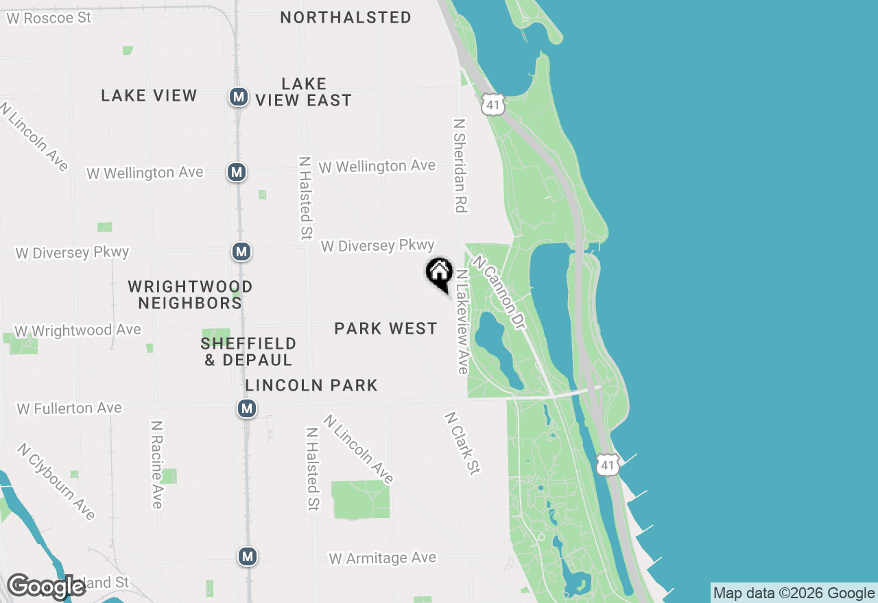 Map of 2629 N Hampden Court #306, Chicago, IL 60614