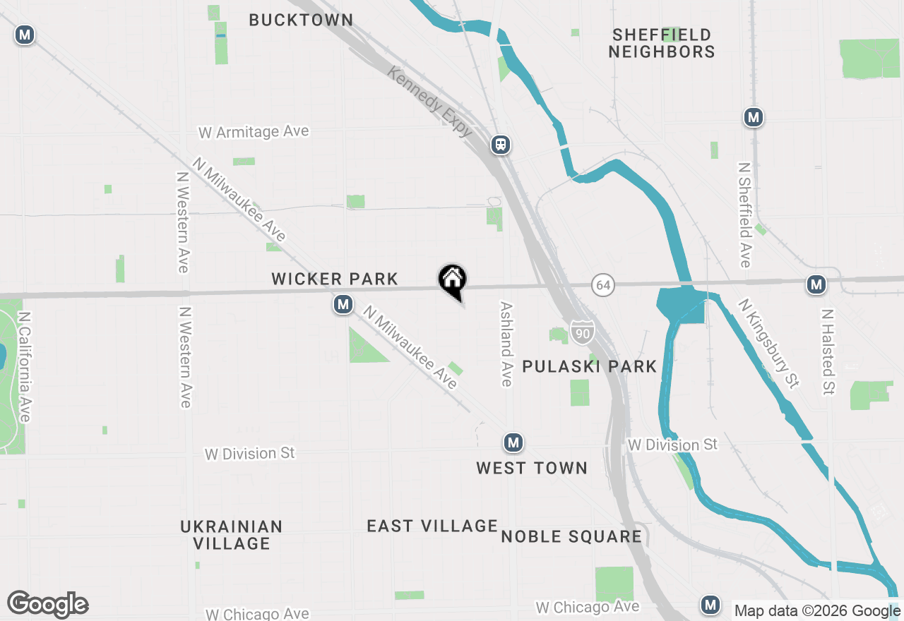 Map of 1723 W Pierce Avenue #1, Chicago, IL 60622