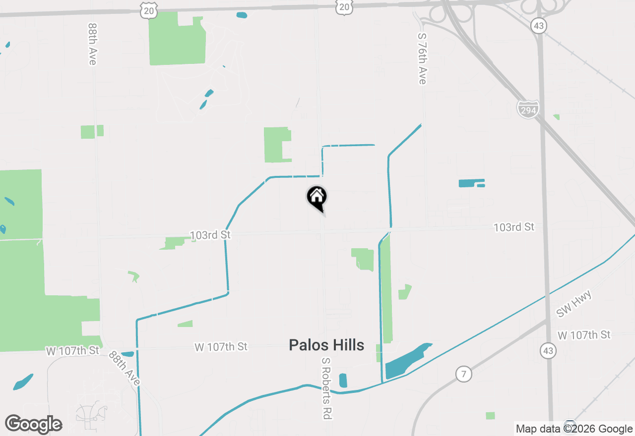 Map of 10200 S Roberts Road, Palos Hills, IL 60465