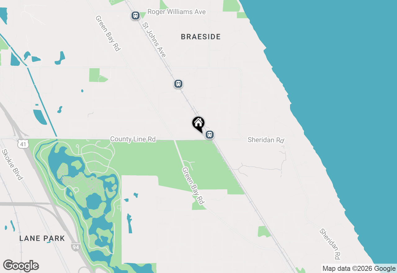 Map of 537 County Line Road, Highland Park, IL 60035