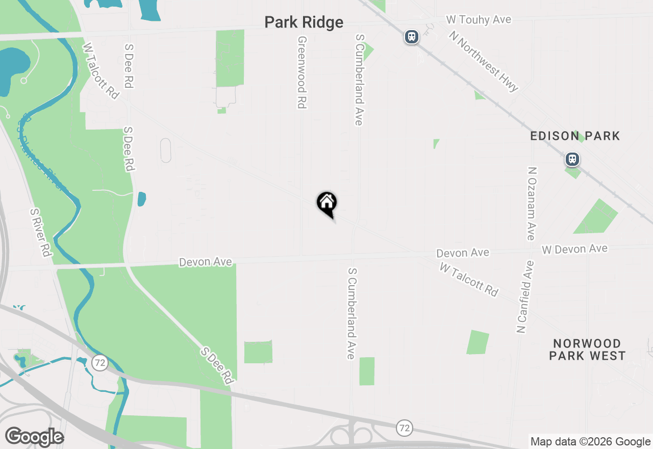 Map of 1016 Arthur Street, Park Ridge, IL 60068