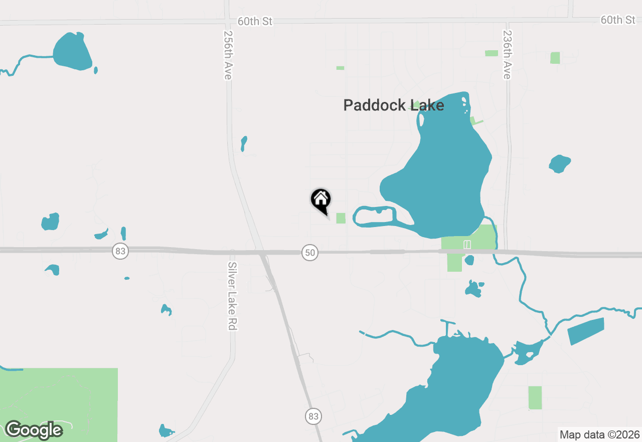 Map of 24920 73rd St, Salem Lakes, WI 53168