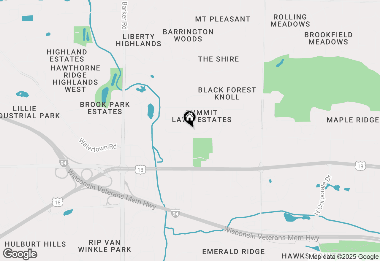 Map of 745 Janacek Rd, Brookfield, WI 53045