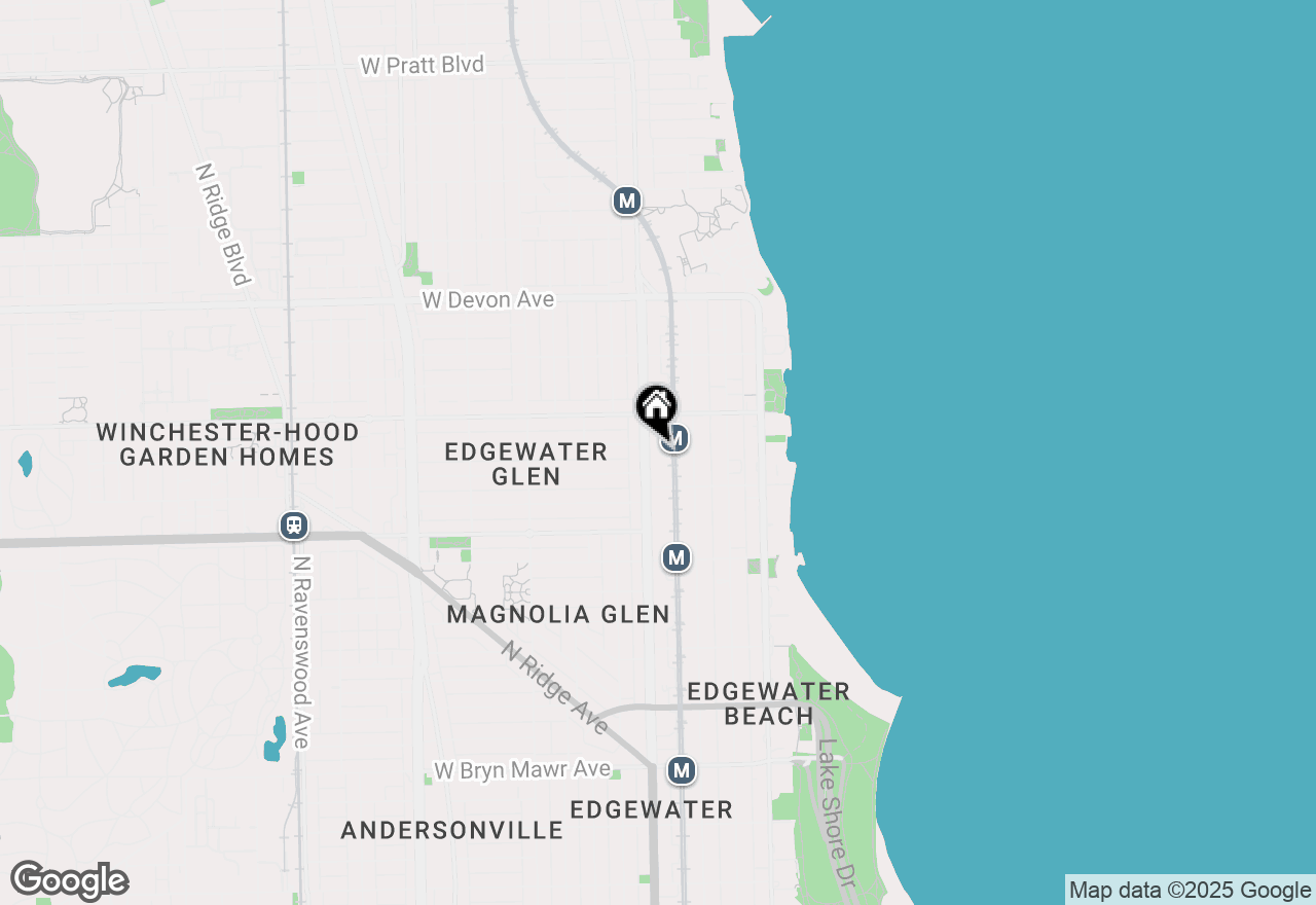 Map of 6135 N Broadway Street #501, Chicago, IL 60660
