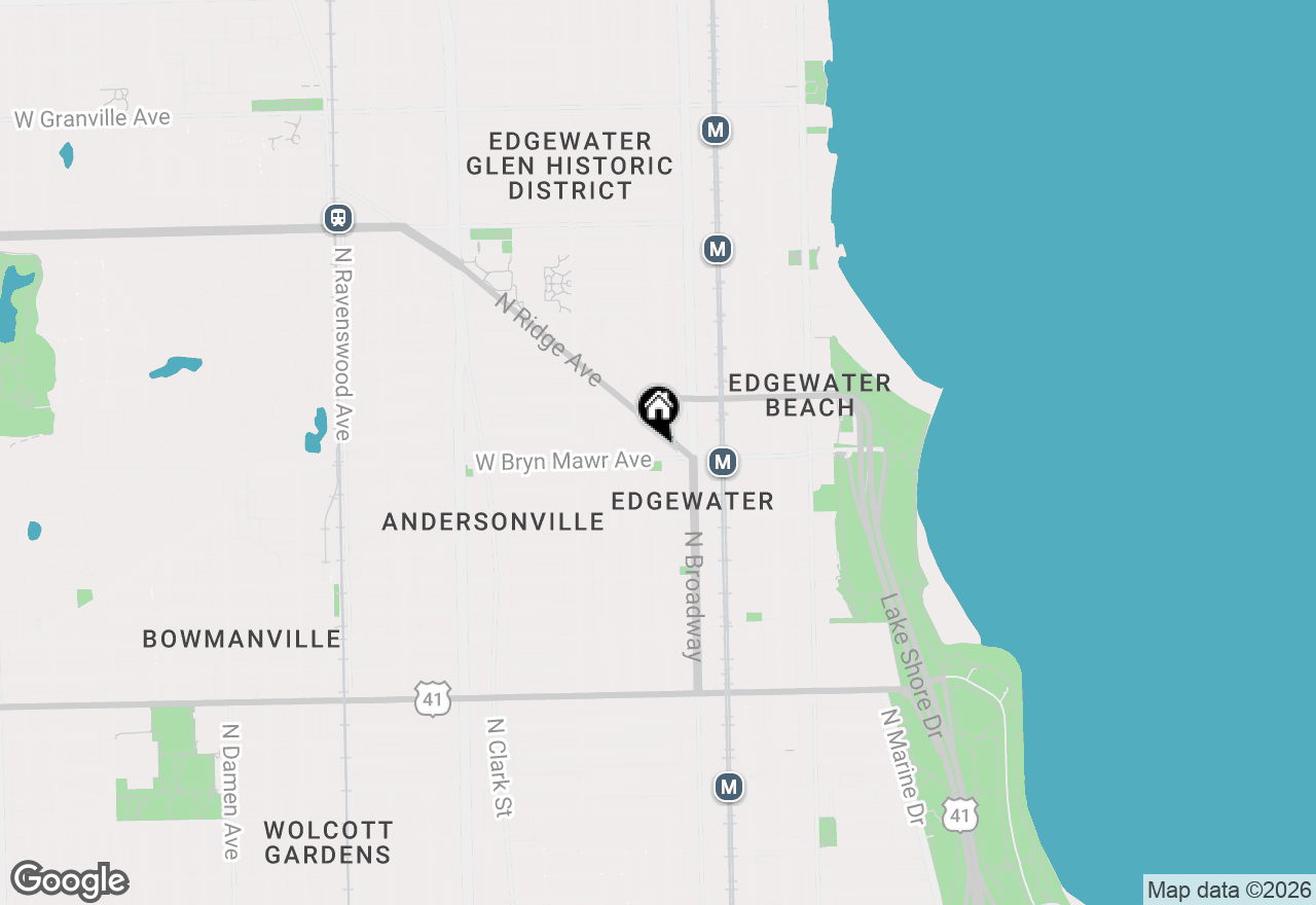 Map of 1234 W Bryn Mawr Avenue #G, Chicago, IL 60660