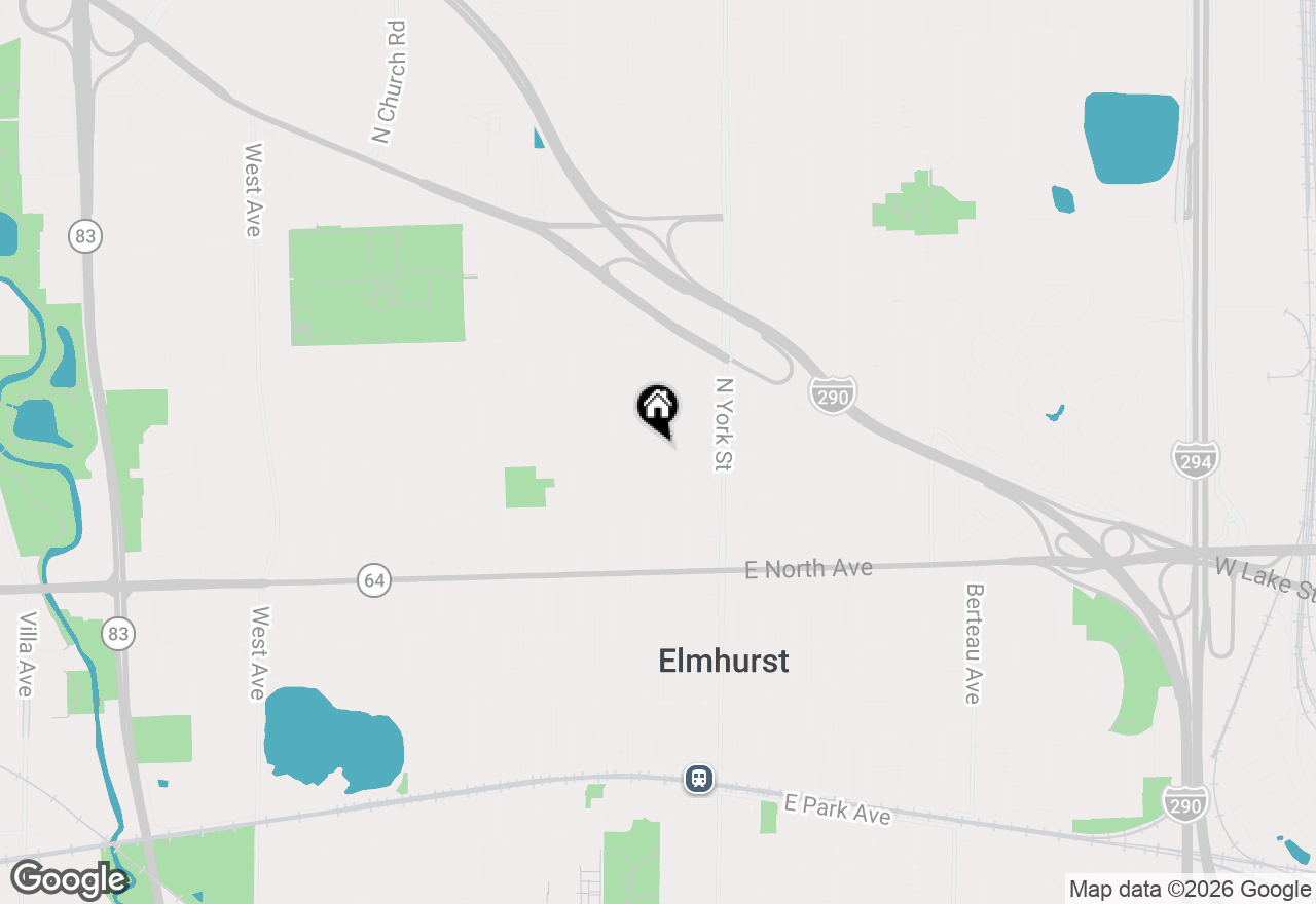 Map of 383 N Larch Avenue, Elmhurst, IL 60126
