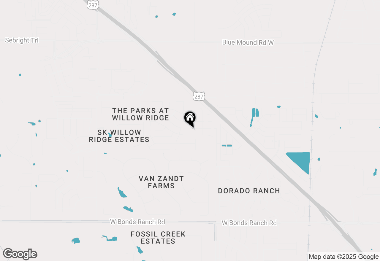 Map of 933 Basket Willow Terrace, Fort Worth, TX 76052