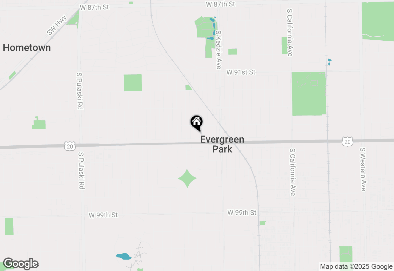 Map of 9431 S Turner Avenue, Evergreen Park, IL 60805