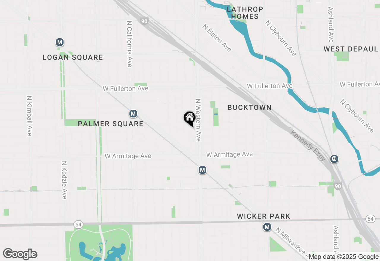 Map of 2109 N Campbell Avenue #2N, Chicago, IL 60647