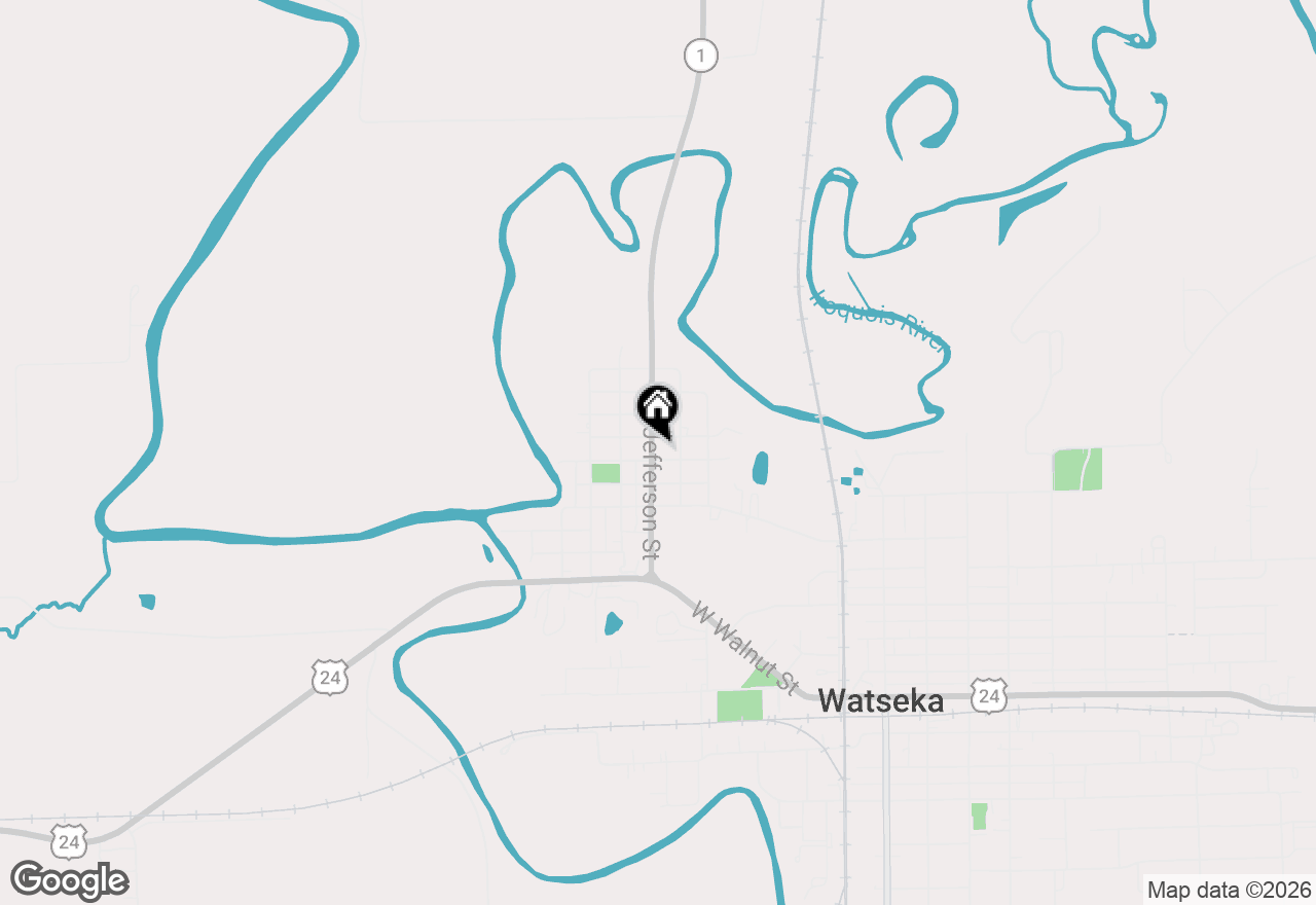 Map of 604 N Jefferson Street, Watseka, IL 60970
