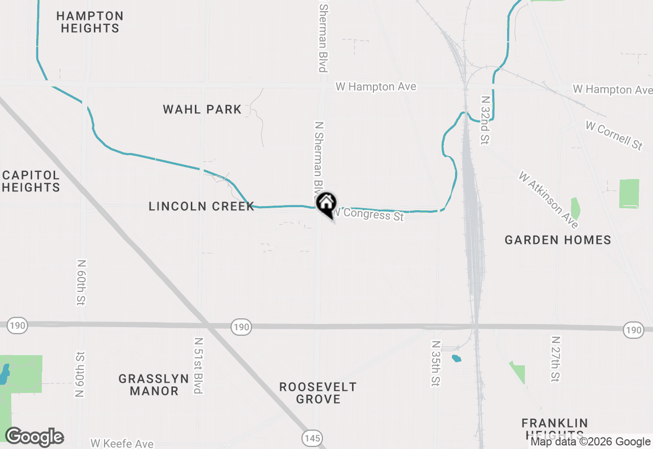 Map of 4337 N 42nd Pl, Milwaukee, WI 53216