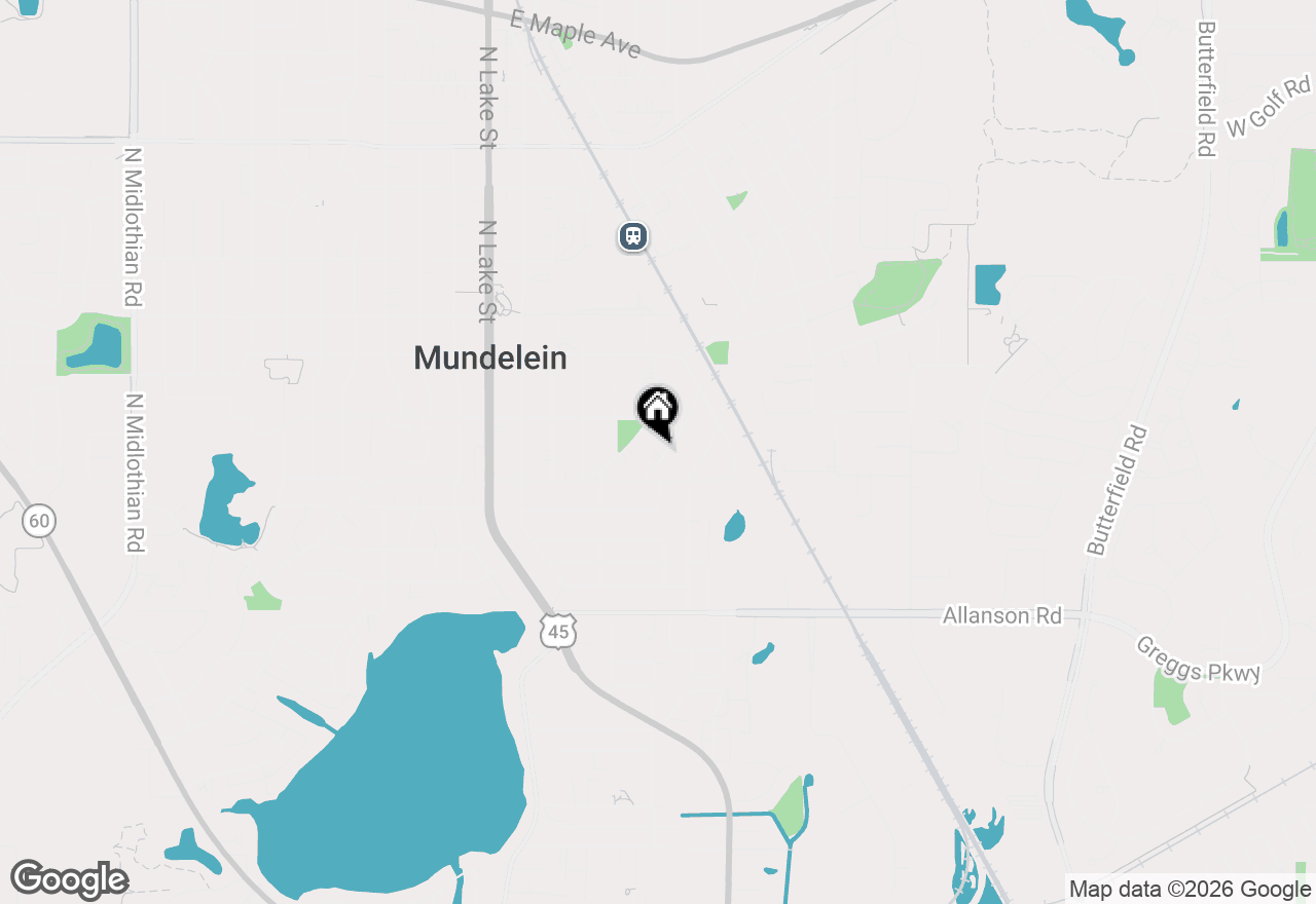 Map of 136 Walnut Court, Mundelein, IL 60060