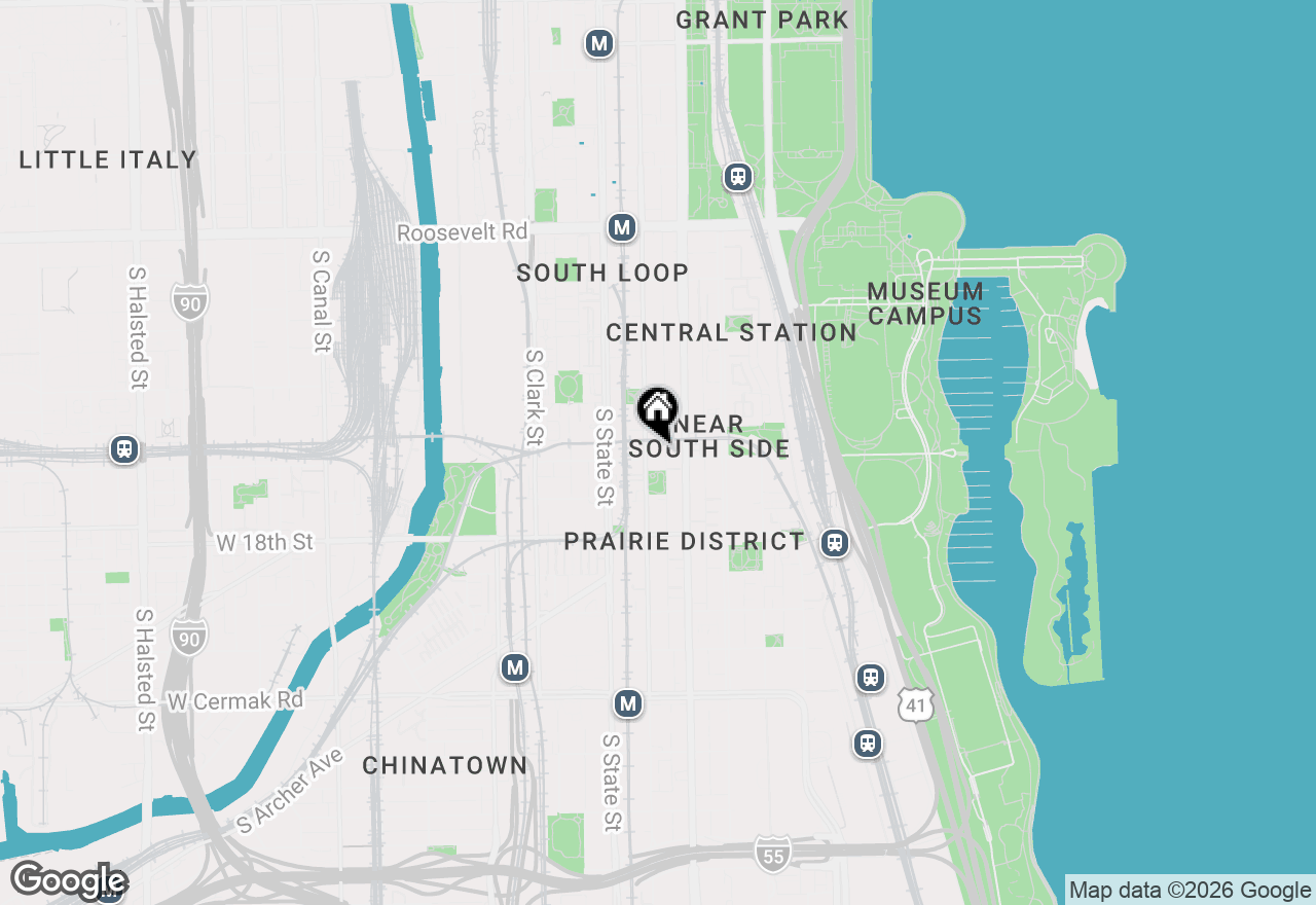 Map of 50 E 16th Street #1102, Chicago, IL 60616