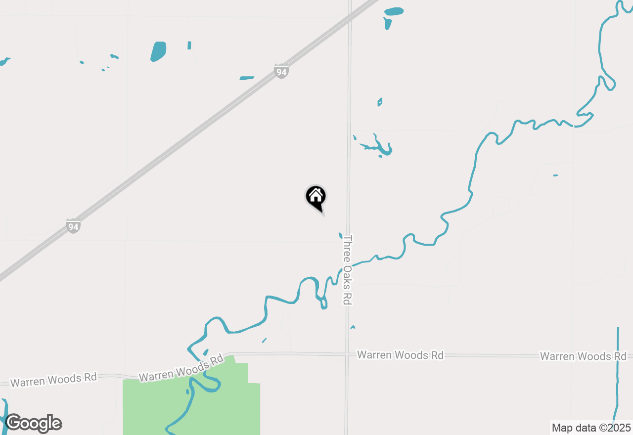 Map of 6629 W East Road, Three Oaks, MI 49128