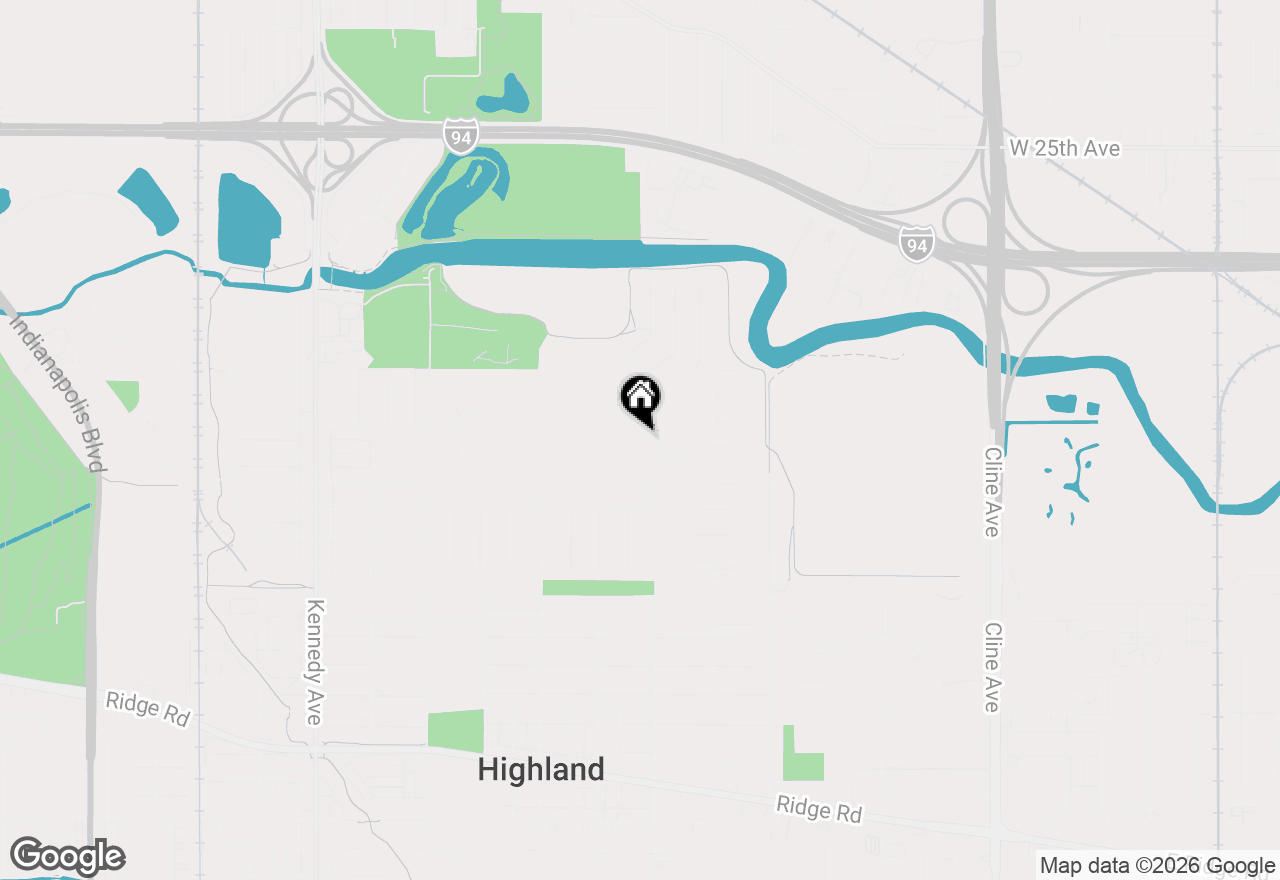 Map of 3340 Maple Drive, Highland, IN 46322
