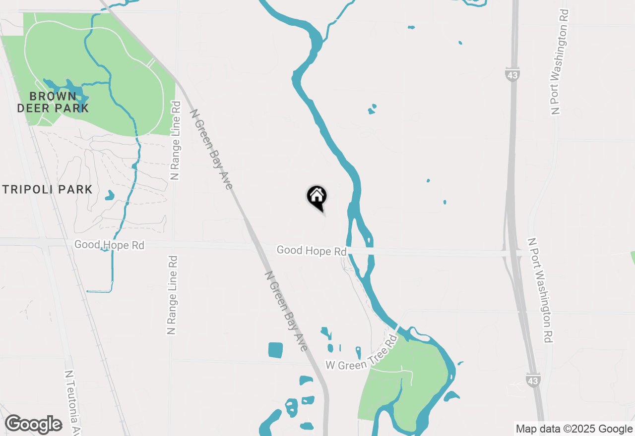 Map of 1845 W Wayside Dr, Glendale, WI 53209