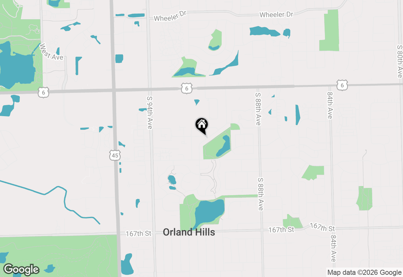 Map of 9123 162nd Street, Orland Hills, IL 60487