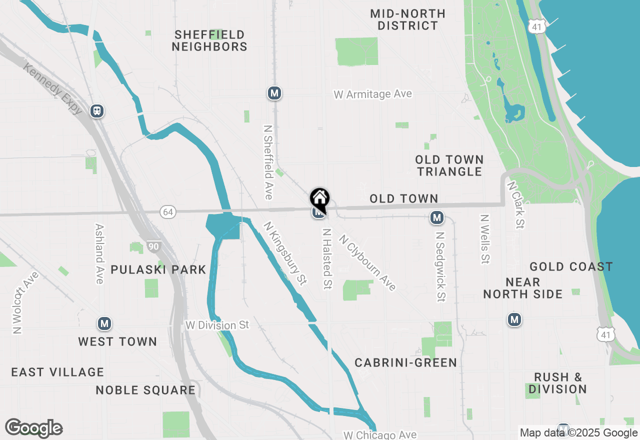 Map of 1582 N Clybourn Avenue #1582, Chicago, IL 60642