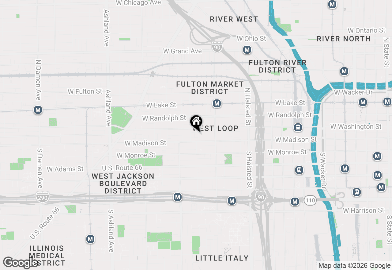 Map of 22 N Aberdeen Street #408, Chicago, IL 60607
