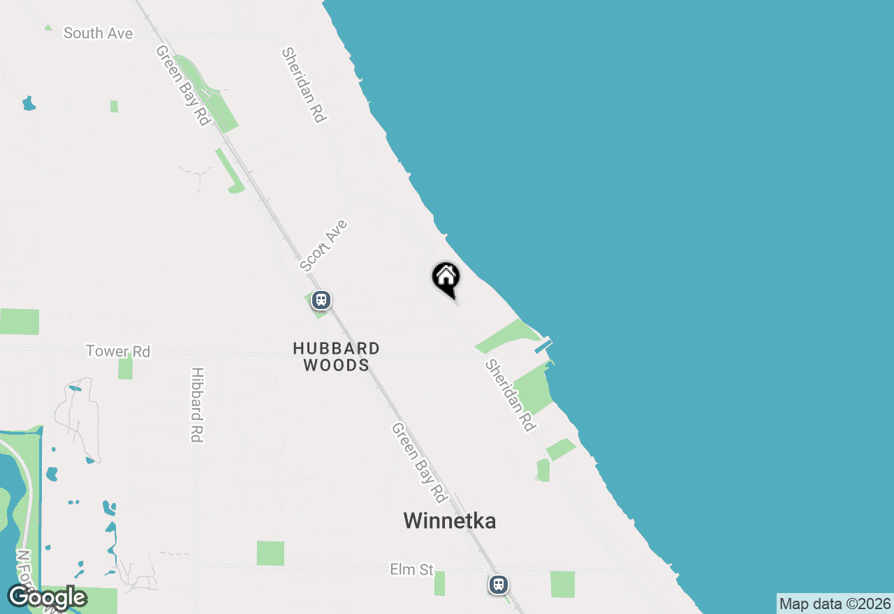 Map of 845 Glen Oak Drive, Winnetka, IL 60093