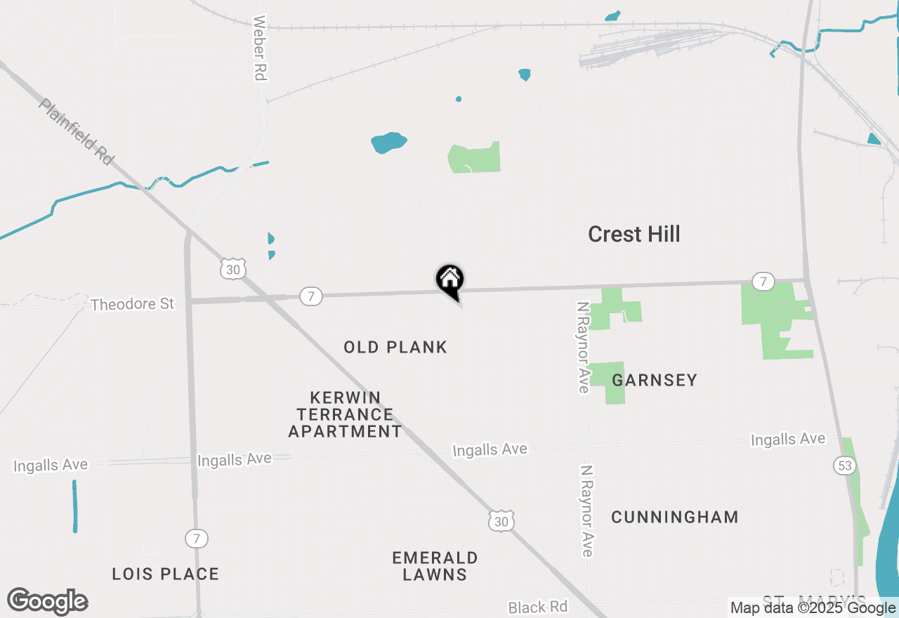 Map of 1514 Burry Street, Joliet, IL 60435